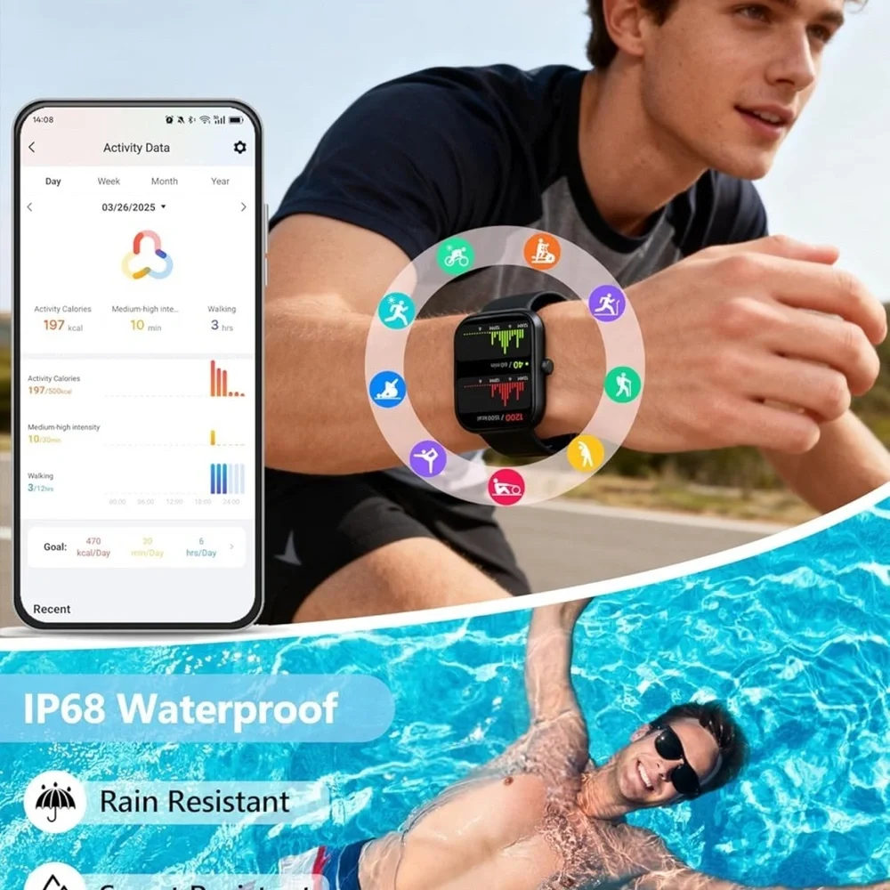 Smartwatch with two Bands NWT - Picture 5 of 8